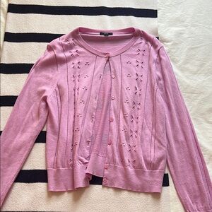 Pink Button-Up Sweater